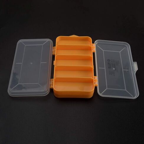 EMVANV Double Side Hardware Storage Organizer,Small Parts Organizer Double Side Tools Box Screw Organizer for Nuts Bolts Screws Nails and Small Hardware(Yellow), 160*92*44mm in Kuwait