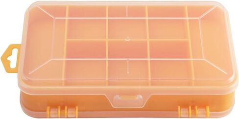 EMVANV Double Side Hardware Storage Organizer,Small Parts Organizer Double Side Tools Box Screw Organizer for Nuts Bolts Screws Nails and Small Hardware(Yellow), 160*92*44mm in Kuwait