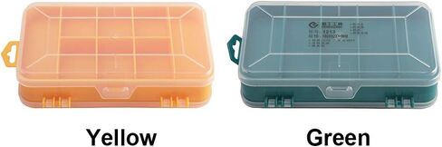 EMVANV Double Side Hardware Storage Organizer,Small Parts Organizer Double Side Tools Box Screw Organizer for Nuts Bolts Screws Nails and Small Hardware(Yellow), 160*92*44mm in Kuwait