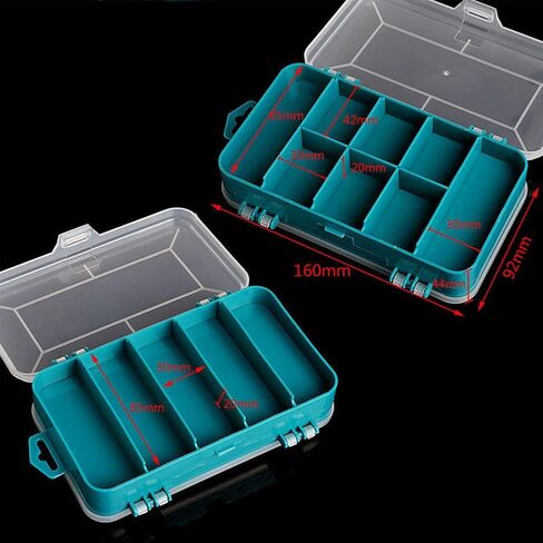 EMVANV Double Side Hardware Storage Organizer,Small Parts Organizer Double Side Tools Box Screw Organizer for Nuts Bolts Screws Nails and Small Hardware(Yellow), 160*92*44mm in Kuwait