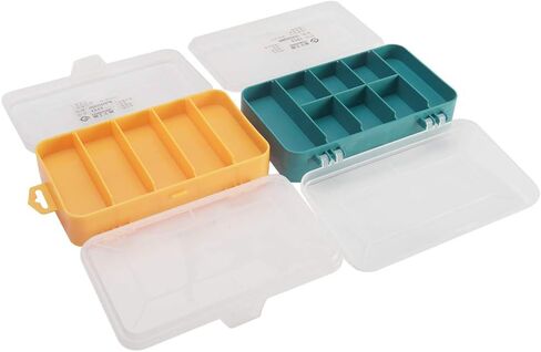 EMVANV Double Side Hardware Storage Organizer,Small Parts Organizer Double Side Tools Box Screw Organizer for Nuts Bolts Screws Nails and Small Hardware(Yellow), 160*92*44mm in Kuwait