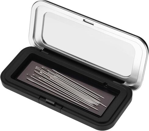 Magnetic Needle Holder Case with Clear Lid, Bobby Pin Storage Box Container Needlepoint Accessories with Snap Closure Needle Point Organizer for Sewing Quilting Embroidery & Craft Supplies (Large) in Saudi Arabia