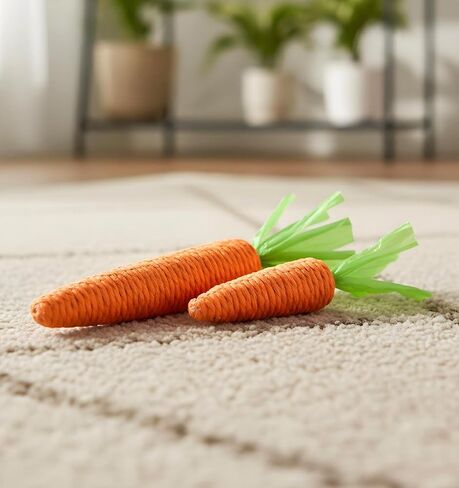 2Pcs Cat Carrot Toy, Orange Carrot Cat Chew Rope Toy Kitten Teething Toys Interactive Cats Dental Toys Kitten Teething Chews for Indoor Cats Dogs Pets, Sisal Material Fun & Engaging, Orange in Saudi Arabia