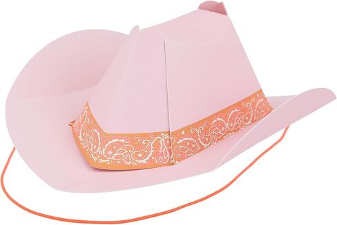 Meri Meri Mini Cowboy Party Hats (Pack of 8), Paper Birthday Party Hats, 8 Stylish Colors, Ages 3+, Cowboy Western Party Decorations, 7.25" x 2.75" x 7.5" in Saudi Arabia