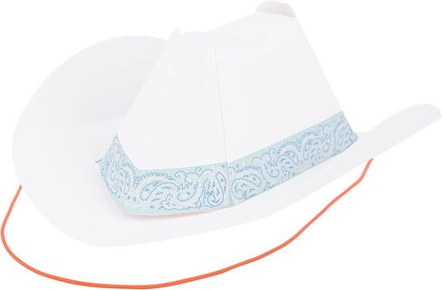 Meri Meri Mini Cowboy Party Hats (Pack of 8), Paper Birthday Party Hats, 8 Stylish Colors, Ages 3+, Cowboy Western Party Decorations, 7.25" x 2.75" x 7.5" in Saudi Arabia