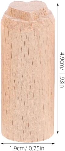 Healifty 5 Pcs Wooden Pottery Stamps 0.8 Inch Clay Impression Stamps for DIY Crafting Scrapbooking with Flower Daisy Heart Patterns in Saudi Arabia