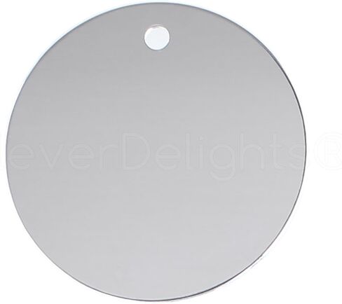 CleverDelights 1.5" Round Aluminum Stamping Blanks - 25 Pack - Shiny Anodized Finish - 18GA (.039") - 3mm Hole in Saudi Arabia
