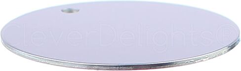 CleverDelights 1.5" Round Aluminum Stamping Blanks - 25 Pack - Shiny Anodized Finish - 18GA (.039") - 3mm Hole in Saudi Arabia