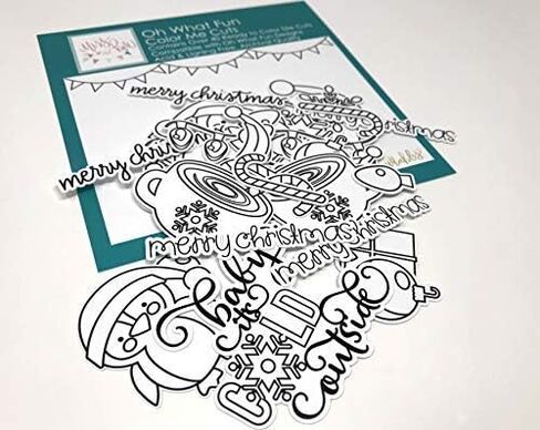 Color Me Cuts - Oh What Fun - Paper Die Cuts - Christmas - Over 40 Cardstock Scrapbook Die Cuts - by Miss Kate Cuttables in Saudi Arabia