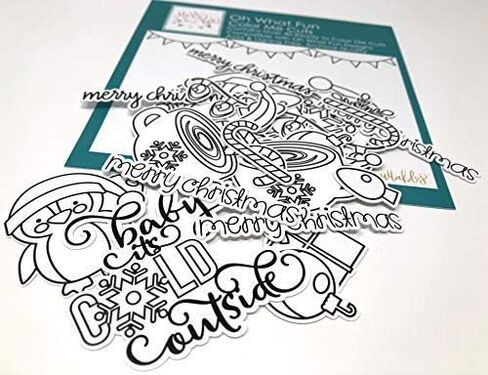 Color Me Cuts - Oh What Fun - Paper Die Cuts - Christmas - Over 40 Cardstock Scrapbook Die Cuts - by Miss Kate Cuttables in Saudi Arabia