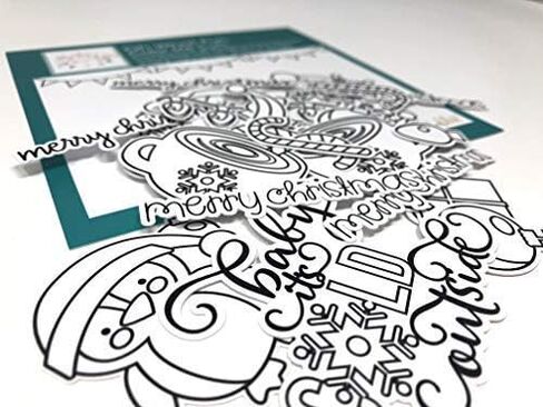 Color Me Cuts - Oh What Fun - Paper Die Cuts - Christmas - Over 40 Cardstock Scrapbook Die Cuts - by Miss Kate Cuttables in Saudi Arabia