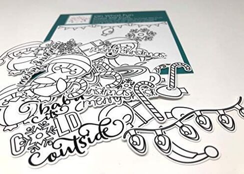 Color Me Cuts - Oh What Fun - Paper Die Cuts - Christmas - Over 40 Cardstock Scrapbook Die Cuts - by Miss Kate Cuttables in Saudi Arabia
