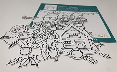 Color Me Cuts - سانتا كلوز - قطع الورق - عيد الميلاد - أكثر من 40 قطعة من قصاصات الورق المقوى - من تصميم Miss Kate Cuttables in Saudi Arabia