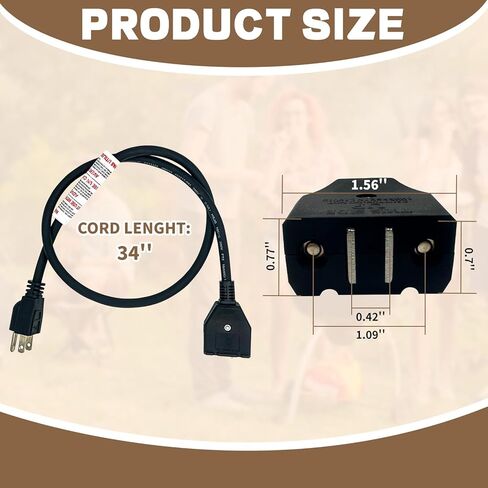 استبدال سلك الطاقة المغناطيسي للمقلاة الكهربائية Masterbuilt 10L/8L XL، سلك فصل أمان متخصص لمقلاة تركيا Masterbuilt Butterball MB20012420، MB20010326، 125V 15A in Kuwait