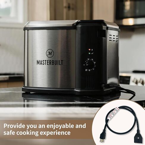 استبدال سلك الطاقة المغناطيسي للمقلاة الكهربائية Masterbuilt 10L/8L XL، سلك فصل أمان متخصص لمقلاة تركيا Masterbuilt Butterball MB20012420، MB20010326، 125V 15A in Kuwait