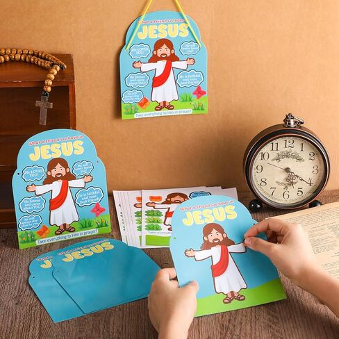 24 Pcs What a Friend We Have in Jesus Craft Kit Jesus Christian Vacation Bible School Crafts for Kids Classroom Sunday School Church Activities Camping Party Favors in Saudi Arabia