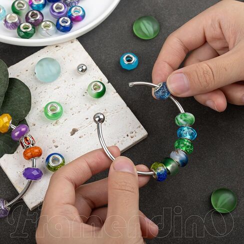 Framendino, Ball Opening Adjustable Wire Blank Beadable Bracelet Expandable Cuff for Crafting DIY Jewelry Making in Saudi Arabia