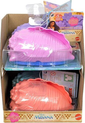 Mattel Disney Moana Surprise Small Doll or Animal Figures with Shell Playset, Moldable Sand & 3 Accessories, Inspired by Movie (Characters May Vary) in Saudi Arabia