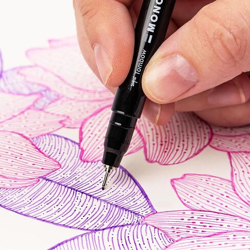 أقلام رسم أحادية اللون من Tombow 66407، عبوة من 8 قطع، سن معدني، نقطة دقيقة، حبر صبغة مائي in Kuwait