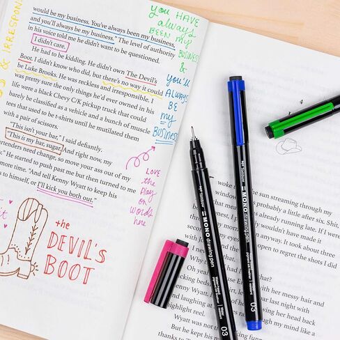 أقلام رسم أحادية اللون من Tombow 66407، عبوة من 8 قطع، سن معدني، نقطة دقيقة، حبر صبغة مائي in Kuwait