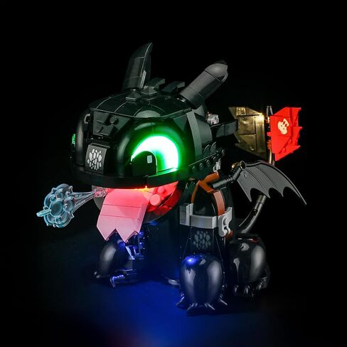 مصباح LED من YEABRICKS لأيقونات Lego-10375 كيفية تدريب تنينك: نموذج مكعبات بناء بلا أسنان (مجموعة Lego غير متضمنة) in Saudi Arabia