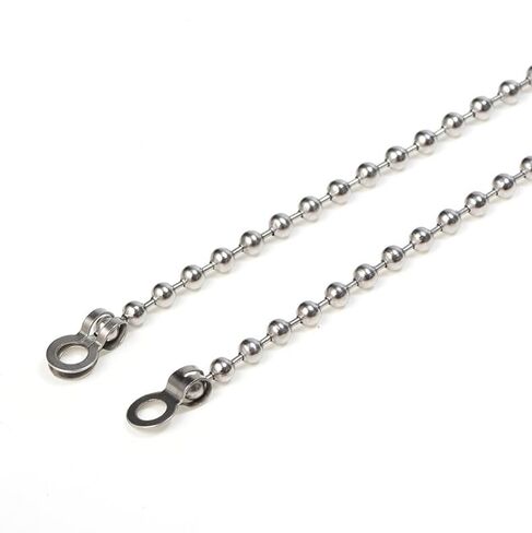 100 Pieces Stainless Steel Ball Chain Connectors Double Ring Style Link Loop Connection Double Ring Clasp Fits 2.4mm Ball Chain for Jewelry Craft Making Ceiling Fan Lamp Pull Loop in Saudi Arabia