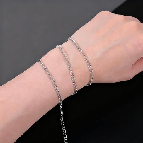 XLIUAX Craft Chain, 30 Foot Curb Chains Small Chain Stainless Steel Chains for Jewelry Making Handcraft Metal Roll for Keychain Craft Supplies Stainless Steel Extender Making Decorative Keychain in Saudi Arabia