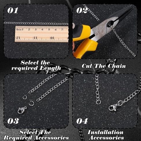 XLIUAX Craft Chain, 30 Foot Curb Chains Small Chain Stainless Steel Chains for Jewelry Making Handcraft Metal Roll for Keychain Craft Supplies Stainless Steel Extender Making Decorative Keychain in Saudi Arabia