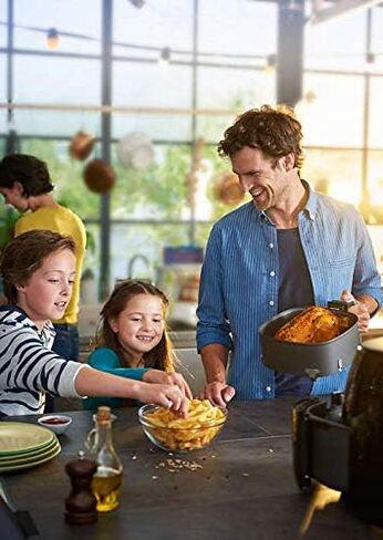 مقلاة فيليبس Avance Collection XXL الرقمية Twin TurboStar Airfryer أسود/فضي - HD9654/96 (متجددة) in Saudi Arabia