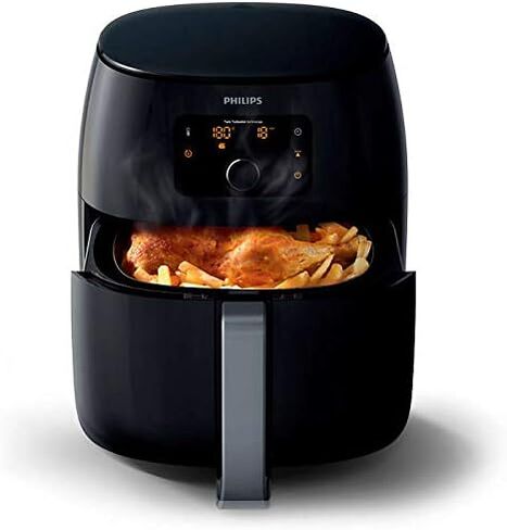 مقلاة فيليبس Avance Collection XXL الرقمية Twin TurboStar Airfryer أسود/فضي - HD9654/96 (متجددة) in Saudi Arabia