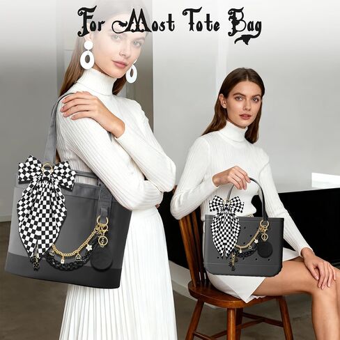مجموعة من 5 قطع من إكسسوارات حقائب اليد YETI Camino 20/35/50 Carryall & Bogg Beach Tote Bag Decor Kit، فيونكة، كرة قطيفة، حلية زهور، كوبا وسلسلة زخرفية للفتيات والنساء in Kuwait