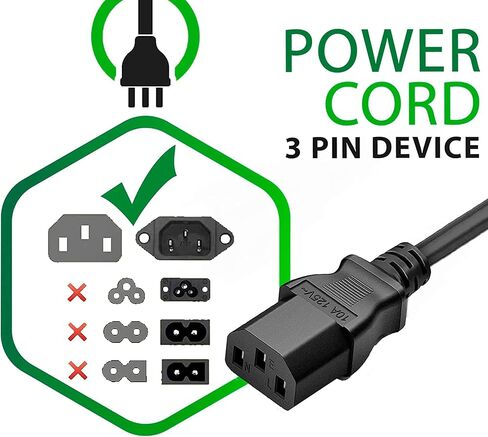 5ft AC Power Cord Compatible with Elite Bistro Pressure Cooker EPC-808 EPC-808R EPC-808W in Saudi Arabia