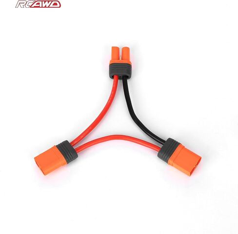 بطارية IC5 من سلسلة RCAWD Spektrum مع أسلاك 4 بوصات 10 AWG، موصل محول أنثى ذكر للبطارية الذكية SPMXCA506 in Saudi Arabia