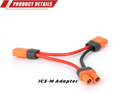 بطارية IC5 من سلسلة RCAWD Spektrum مع أسلاك 4 بوصات 10 AWG، موصل محول أنثى ذكر للبطارية الذكية SPMXCA506 in Saudi Arabia