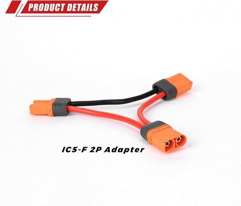 بطارية IC5 من سلسلة RCAWD Spektrum مع أسلاك 4 بوصات 10 AWG، موصل محول أنثى ذكر للبطارية الذكية SPMXCA506 in Saudi Arabia