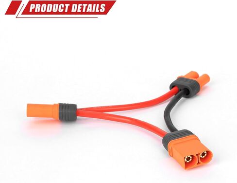 بطارية IC5 من سلسلة RCAWD Spektrum مع أسلاك 4 بوصات 10 AWG، موصل محول أنثى ذكر للبطارية الذكية SPMXCA506 in Saudi Arabia