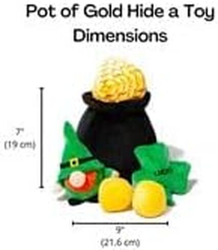 Midlee Hide-A-Toy Pot of Gold St. Patrick's Day Dog Toy in Saudi Arabia