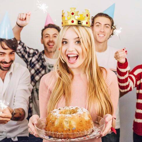 18 قطعة من تيجان ملك عيد الميلاد، مجموعة تيجان الأميرة الإسفنجية الرقيقة تاج الملك الذهبي مع أحجار كريمة لأعياد الميلاد والحفلات والحفلات الراقصة ومستلزمات الديكور التنكرية (6 أنماط) in Saudi Arabia