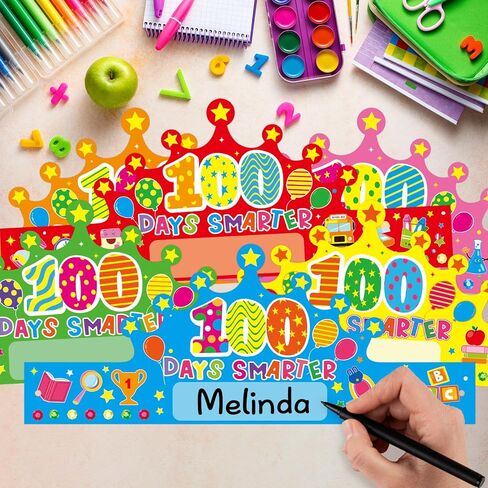 36 حزمة من التيجان الورقية لمدة 100 يوم للطلاب والمعلمين السعيدة ليوم 100 من قبعات الحفلات المدرسية 100 يوم للاحتفال بمستلزمات الحفلات في الفصل الدراسي in Kuwait