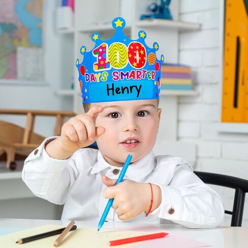 36 حزمة من التيجان الورقية لمدة 100 يوم للطلاب والمعلمين السعيدة ليوم 100 من قبعات الحفلات المدرسية 100 يوم للاحتفال بمستلزمات الحفلات في الفصل الدراسي in Kuwait