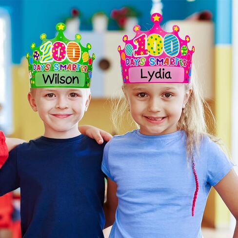 36 حزمة من التيجان الورقية لمدة 100 يوم للطلاب والمعلمين السعيدة ليوم 100 من قبعات الحفلات المدرسية 100 يوم للاحتفال بمستلزمات الحفلات في الفصل الدراسي in Kuwait