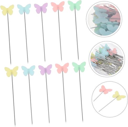 TEHAUX 100Pcs Sewing Pins Decorative Stitching Pins for Crafts Embroidery Quilting and Dressmaking Durable Wire for Safe Use in Saudi Arabia