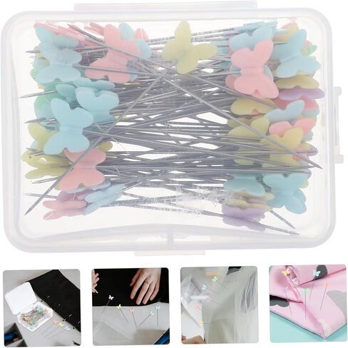 TEHAUX 100Pcs Sewing Pins Decorative Stitching Pins for Crafts Embroidery Quilting and Dressmaking Durable Wire for Safe Use in Saudi Arabia
