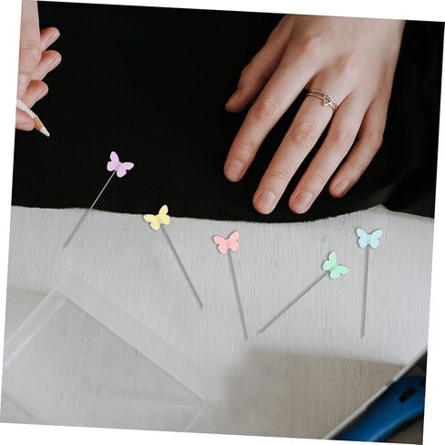 100pcs Butterfly Head Sewing Pins Creative Straight Quilting Needles for Crafts DIY Projects Embroidery and Decorative Handicrafts in Saudi Arabia