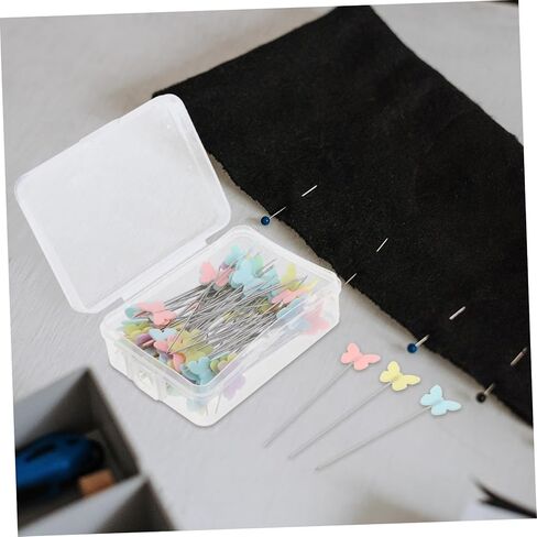 100pcs Butterfly Head Sewing Pins Creative Straight Quilting Needles for Crafts DIY Projects Embroidery and Decorative Handicrafts in Saudi Arabia