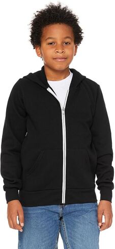 بيلا Canvas Youth Sponge Fleece Full-zip Hoodie ، L ، Heather Athletic in Saudi Arabia