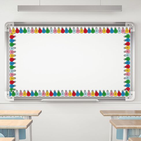 32.8ft Colorful Light Bulletin Board Border Y2K Light Bulb Die-Cut Border Trim for Motivational Chalkboard Decoration in Saudi Arabia