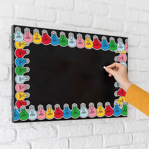 32.8ft Colorful Light Bulletin Board Border Y2K Light Bulb Die-Cut Border Trim for Motivational Chalkboard Decoration in Saudi Arabia
