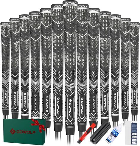 Gowolf Golf Grip Cord Rubber Multi-compound Golf Driver Irons Club Choose 13 Grips with 15pcs Tapes Or Full Kit choose one in Saudi Arabia