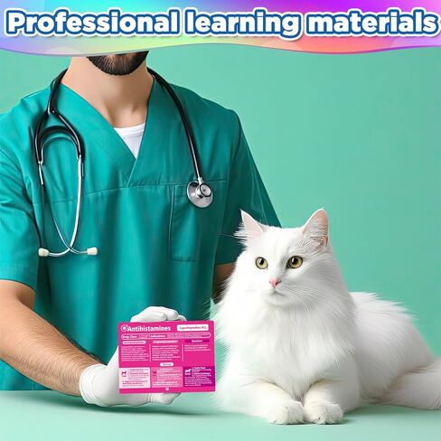 chiazllta 50 Veterinary Pharmacology Flashcards Vet Tech Study Materials for Dogs Cats & Horses Essential Vet School Supplies & Gifts for Veterinary Students in Saudi Arabia